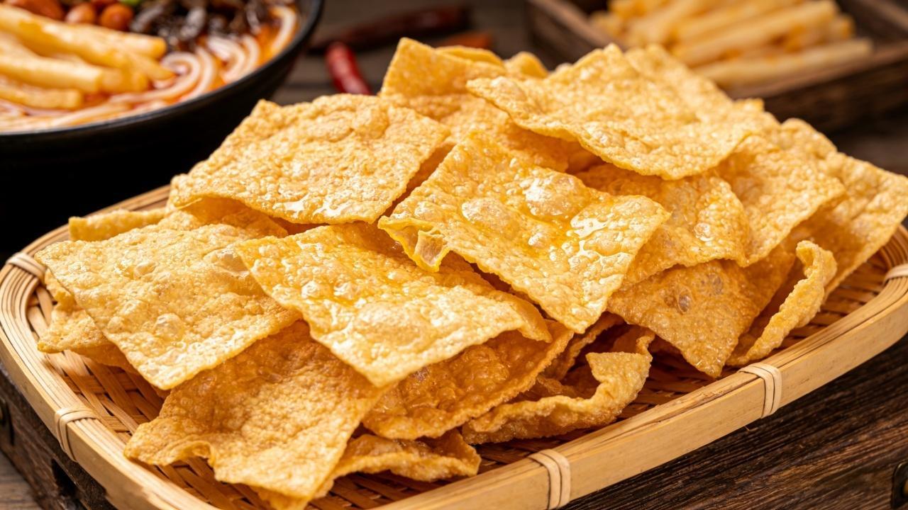 油炸腐竹片生产工艺流程